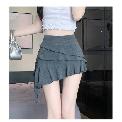 Women's Versatile Design Irregular Ribbon Skirt - Image 7