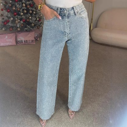 Women's High-end High Waist Straight Personalized Hot Girl High Street Trousers - Image 2