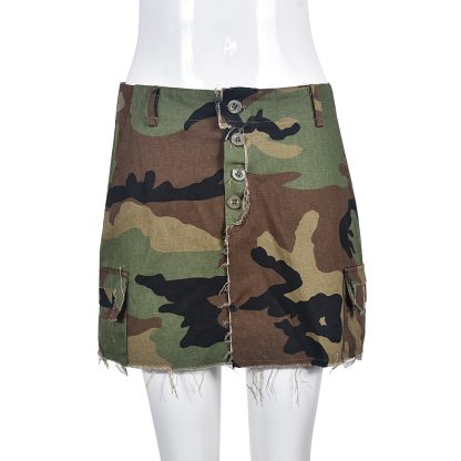 Autumn New Fashion Full Open Skirt Skirt Camouflage Skirt - Image 6