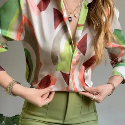 Printed Shirt Slim Trousers Casual Two-piece Suit - Image 2