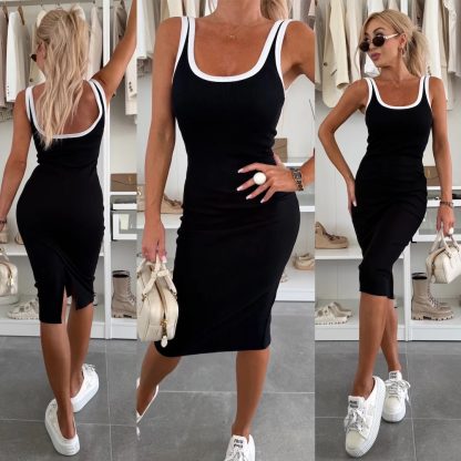 Summer Camisole Dress Women's Slim Fit Slimming Mid-length Dress Sexy Hip Skirt Women - Image 2