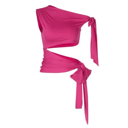 Personalized Retro Ribbon Shoulder Sleeveless Sexy Solid Color Slim Vest - Image 5
