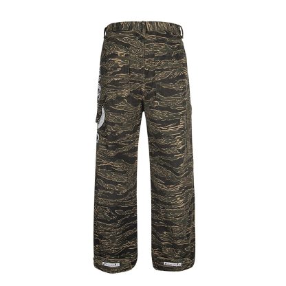 Casual All-match Camouflage Snake Year Limit Denim Paratrooper Pants - Image 2