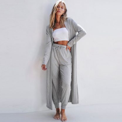 Autumn New Solid Color Long Sleeve Casual Suit Women's Simple All-matching - Image 2