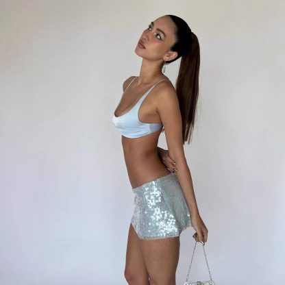 Women's Solid Color Simple Sequin Skirt - Image 3