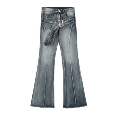 Retro Flared Jeans High Waist Slimming Super - Image 6