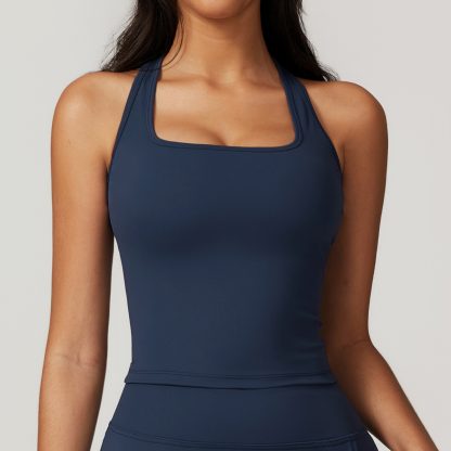 Women's Brushed H-shaped Beauty Back Sports Vest - Image 4