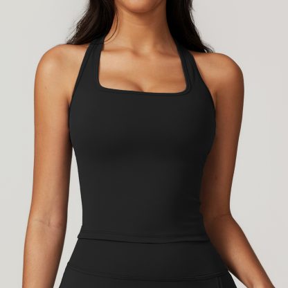 Women's Brushed H-shaped Beauty Back Sports Vest - Image 3
