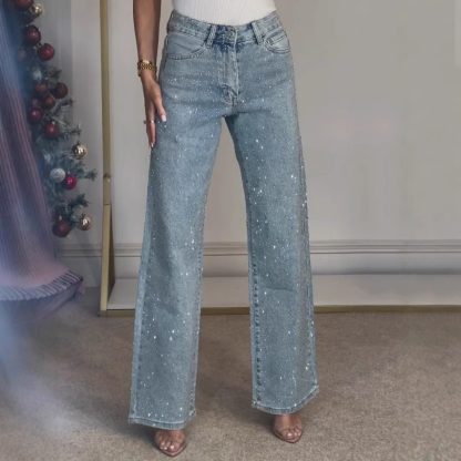 Women's High-end High Waist Straight Personalized Hot Girl High Street Trousers - Image 4
