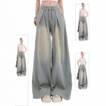 American Retro Worn Jeans Women's High Street Loose - Image 2