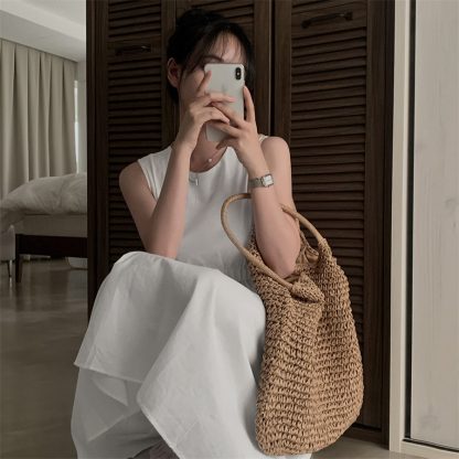 Pocket Sleeveless Vest Dress Women - Image 2