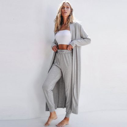 Autumn New Solid Color Long Sleeve Casual Suit Women's Simple All-matching - Image 3