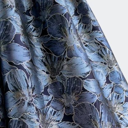 Women's High Waist Slimming Jacquard Midi Skirt - Image 4