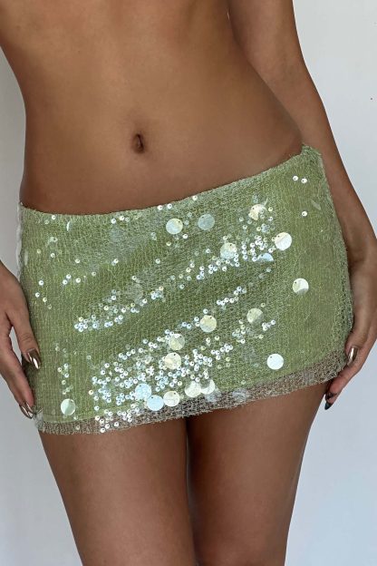 Women's Solid Color Simple Sequin Skirt - Image 7