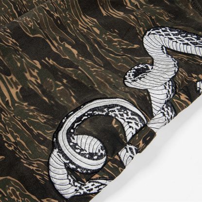Casual All-match Camouflage Snake Year Limit Denim Paratrooper Pants - Image 3