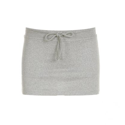 Simple Drawstring Split Solid Color Low Waist Anti-exposure Slimming Sheath Pantskirt - Image 3