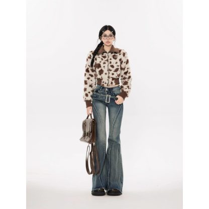 Retro Flared Jeans High Waist Slimming Super - Image 5
