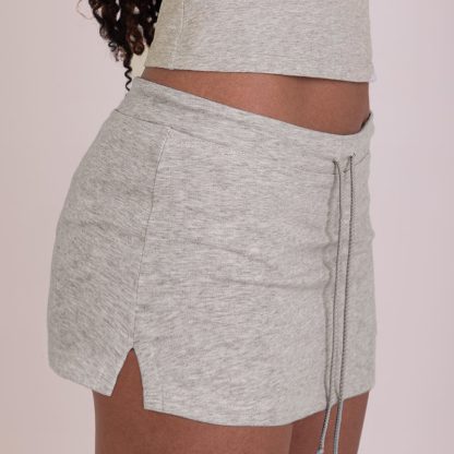 Simple Drawstring Split Solid Color Low Waist Anti-exposure Slimming Sheath Pantskirt - Image 4