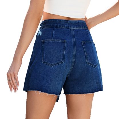European And American Washed Casual Slimming Cut Edge Denim Skirted Leggings - Image 5