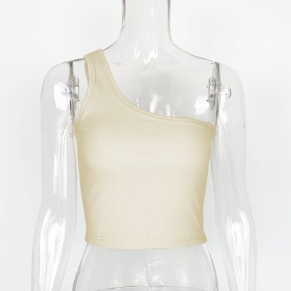 Women's One-shoulder Sleeveless Vest - Image 8
