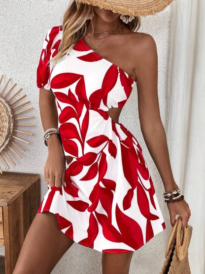 Puff Sleeve Dress For Summer Vacation For New Year Clothes Vacation Beach Outfits Women - Image 5