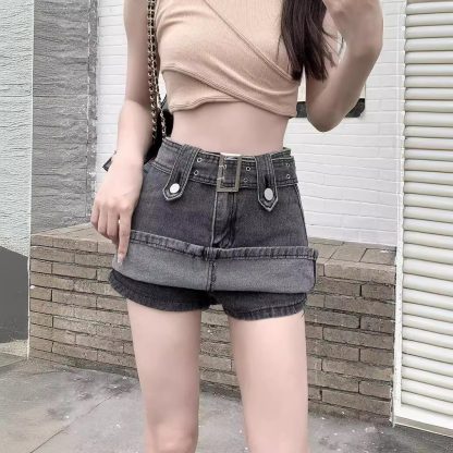 European And American Hot Girls Denim Pantskirt Anti-exposure A- Line Sheath - Image 3