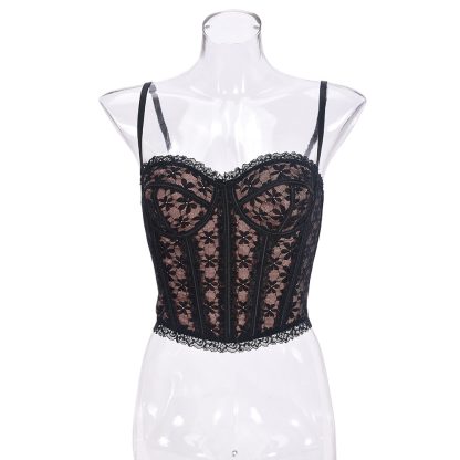 Sexy Tube Top Hollow Backless See-through Camisole - Image 6