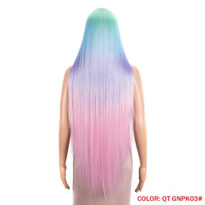 Long Straight Hair Synthetic Fiber Headgear - Image 9