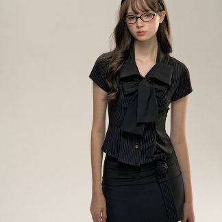 Black Rose Three-dimensional Flower Package Hip Skirt