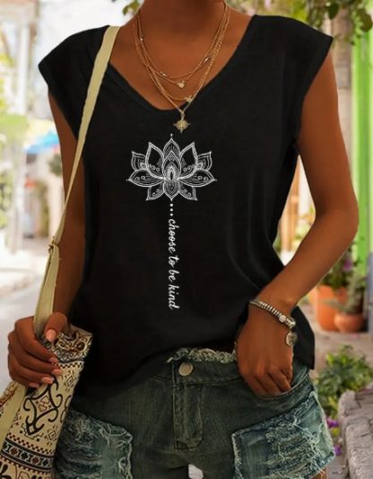 Graphic Print Tank Top, Sleeveless Casual Top For Summer & Spring, Women's Clothing - Image 2