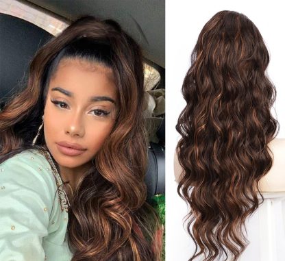 Wig Big Wave Drawstring Ponytail Matte High Temperature Silk Chemical Fiber Wig - Image 10