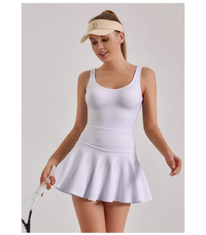 High-elasticity Summer New Dress, Nude Sensation, Anti-exposure Sports Dress - Image 2