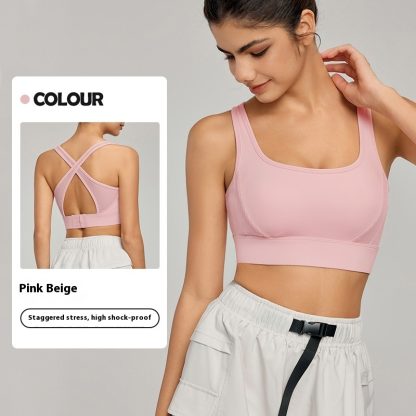 Shockproof Fixing Cup Cross Beauty Back Yoga Clothes Vest - Image 6