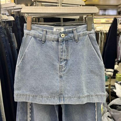 Fashionable Slimming Temperament A- Type Denim Skirt - Image 4
