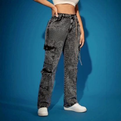 Fashion High Elasticity Multi-pocket Cargo Pants - Image 2