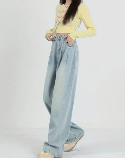 High Waisted Wide Leg Jeans For Women - Image 2
