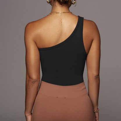 Women's One-shoulder Sleeveless Vest - Image 3