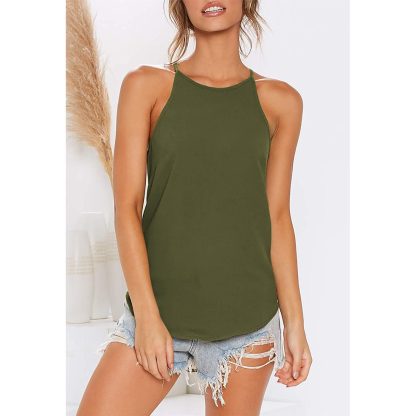 Women's European And American Irregular Solid Color Sexy Camisole - Image 4