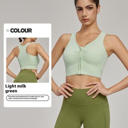 Front Zipper Sports Yoga Vest - Image 3