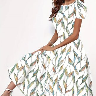 Women's Round Neck Short Sleeve Dress