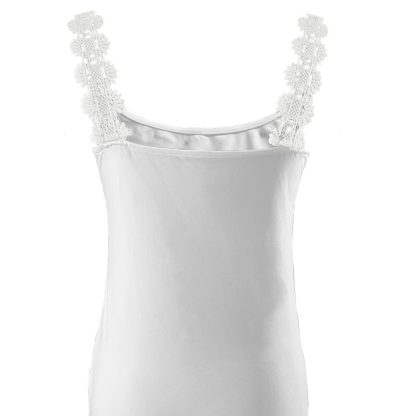 Lace Stitching Fashion Spring And Summer Solid Color Loose Vest - Image 3