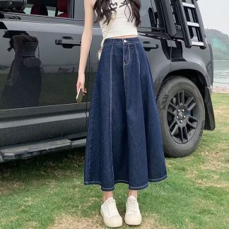 Denim Skirt Women's Mid-length Autumn