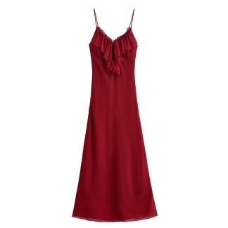 Ruffled Spaghetti Straps Dress