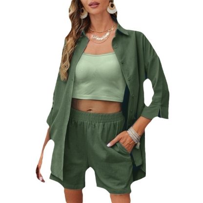 Women's Casual Loose Short Sleeves Shorts Suit - Image 5