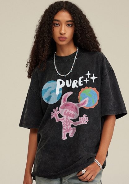 Washed Old Children Hip-hop Short Sleeve - Image 4