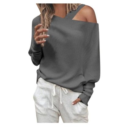 Off-shoulder Raglan Top T-shirt Women's Clothing - Image 3