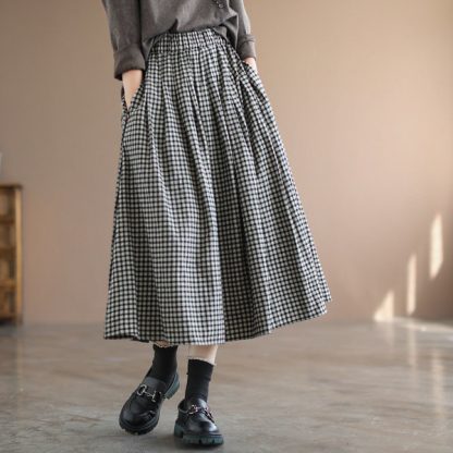 Artistic Retro Ethnic Style Printed Skirt - Image 2