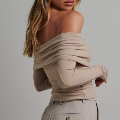 Women's Off-the-shoulder Fashion Tops T T-shirt - Image 3