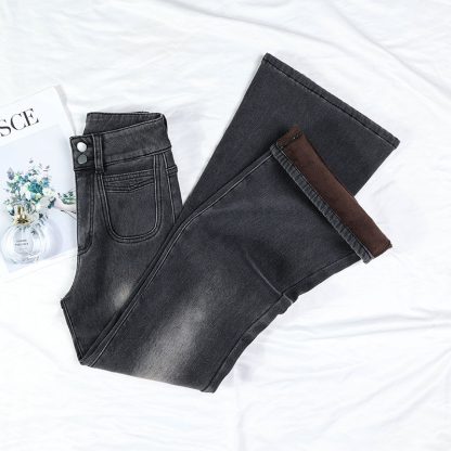 Small Loose American Style Leg-free Flared Pants - Image 4