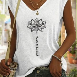 Graphic Print Tank Top, Sleeveless Casual Top For Summer & Spring, Women's Clothing